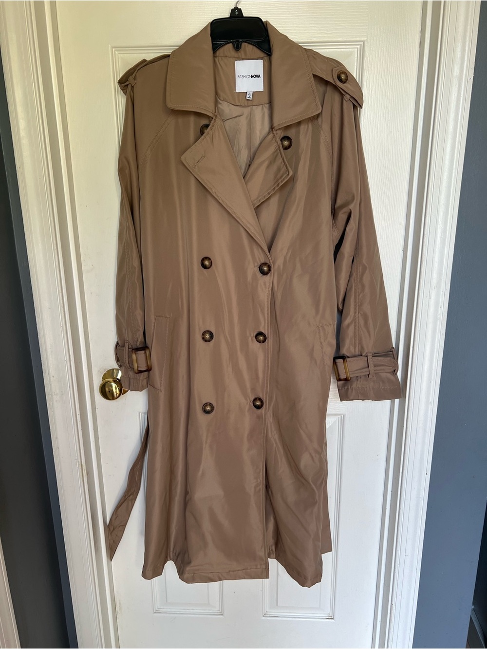 Tan Double Button Trench Coat